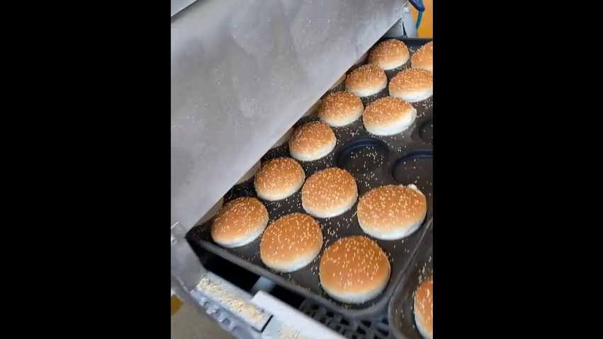 Assadeira de Pão de Hambúrguer para Linha Automática