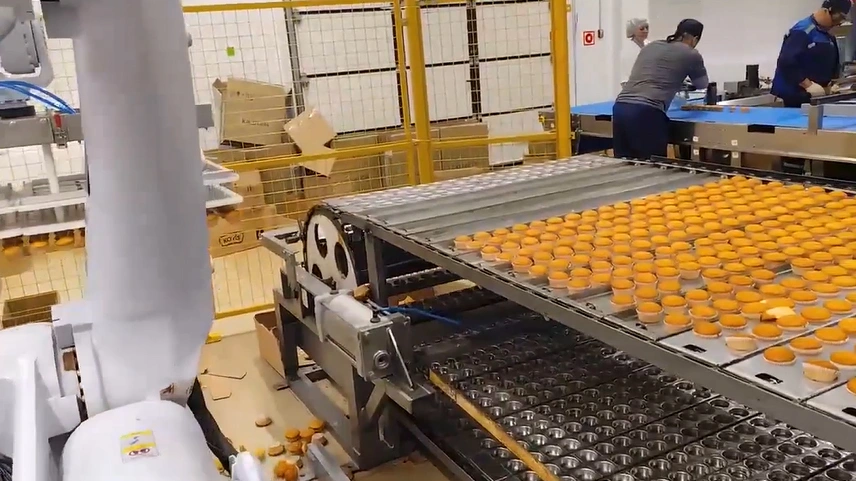 Linha de produção de cupcakes