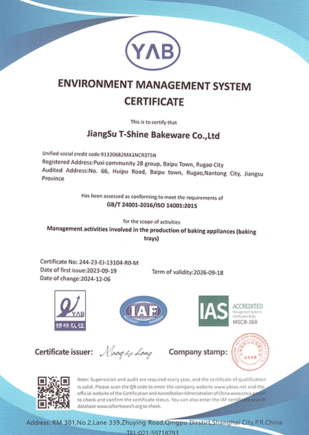 Certificado de Sistema de Gestão Ambiental (SGA)