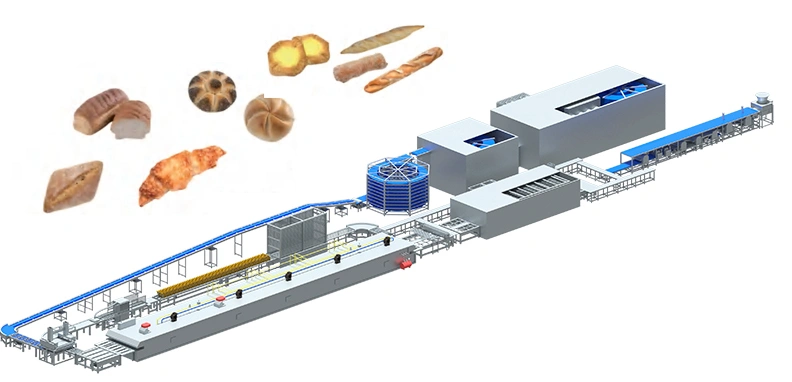 Linha de produção de ciabatta e pão artesanal